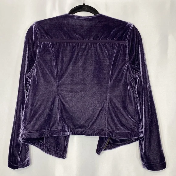 Soft Surroundings Velvet Moto Jacket Size S - Picture 5 of 6